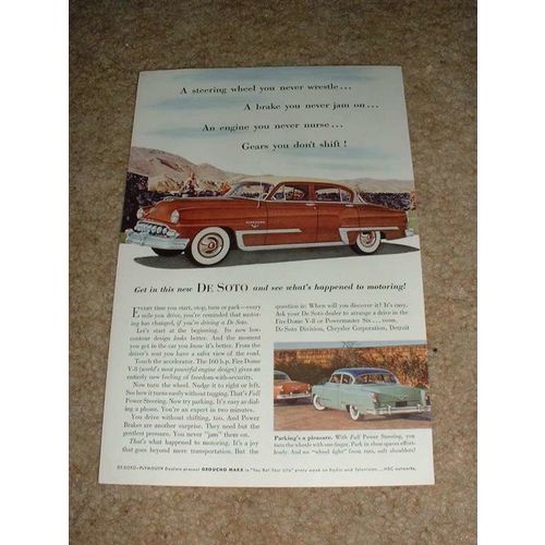 1953 DeSoto Firedome Car Ad, NICE!!!