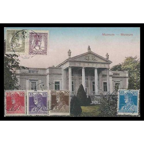 Hungary #127-132 Complete Set 1925 on Postcard