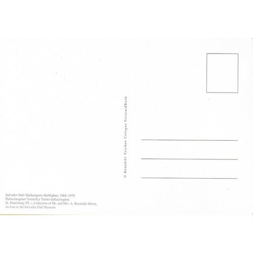 SALVADOR DALI<>HALLUCIGENIC BULLFIGHTER<>POSTCARD