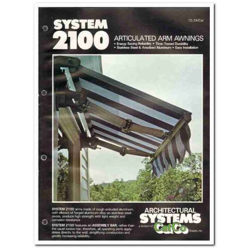 CATCO SUPPLY INC 1982 System articulated arm awnings vintage catalog
