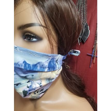 Adult Face Masks - Arctic / Polar Animals - Filter Pocket - Roomy - Breathable