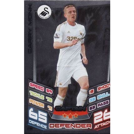 Match Attax Extra 2012/2013 C16 Garry Monk Captain Swansea City