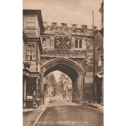 Salisbury High Street Gate Wiltshire Postcard (WL77910)