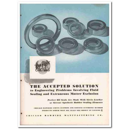 Chicago Rawhide Mfg Company 1945 vintage industrial catalog oil seals