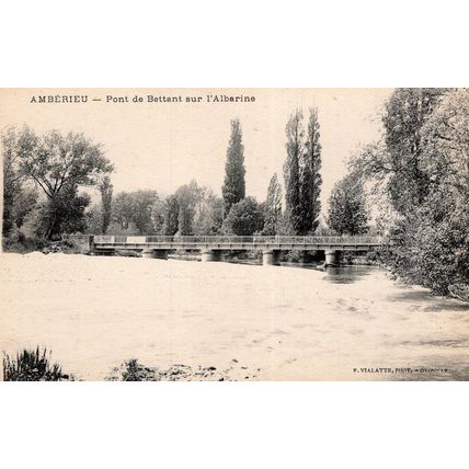 Amberieu Pont De Bettane Sur L'Alberine Old French Postcard