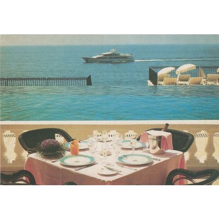 Hotel Bel-Air Cote D'Azur France Restaurant Table Postcard