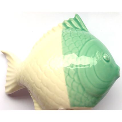 Green & White Fish Ornament Ceramic 13 CM