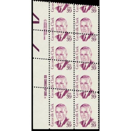 1867, MNH 39¢ Diagonal Misperforation Error Block of Eight Stamps - Stuart Katz