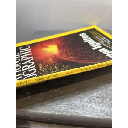 National Geographic Magazine February 2002 Etna Ignites Vintage Collectable .