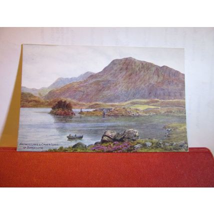 ARTHOG LAKE and CADER IDRIS, BARMOUTH, WALES by A R Quinton unused postcard =