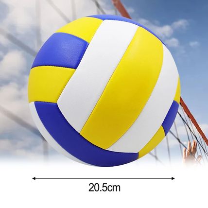 Blue White Yellow Volleyball PVC Soft Touch Indoor Outdoor Beach Size 5