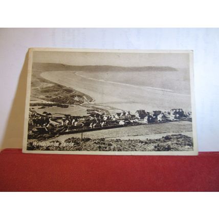 WOOLACOMBE SANDS, DEVON. used vintage postcard 1952 pm =