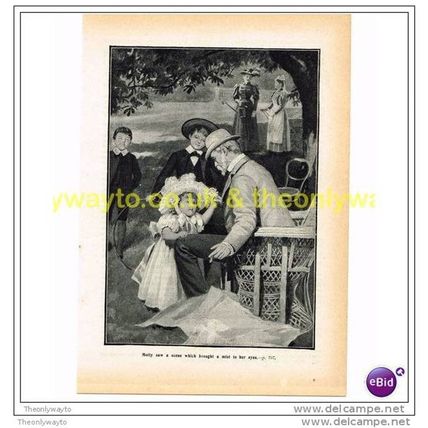 MOLLY SAW A SCENE BRINGING TEARS TO HER EYES, Book Illustration, c1897