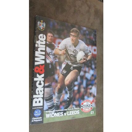1991 Rugby Football League Programme - Widnes v Leeds