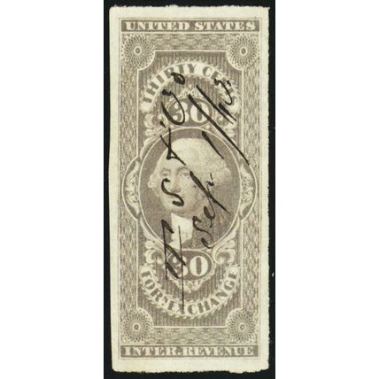 R51a, Used 30¢ Superb GEM - Foreign Exchange Revenue Stamp - Stuart Katz
