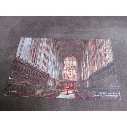 Valentines Postcard - Kings College Chapel, Cambridge - Artist Brian Gerald A908