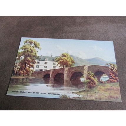 Valentines Postcard -Swan Hotel, Windermere, Lake district - Artist E.H Thompson