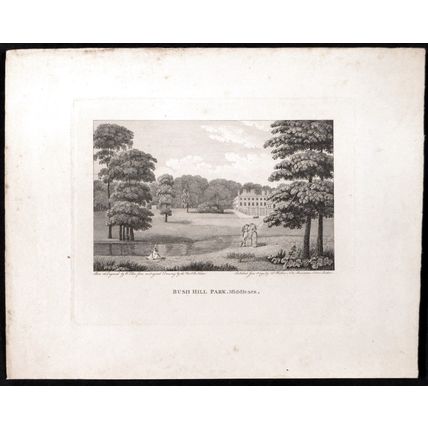 BUSH HILL PARK, MIDDLESEX 1794 William Ellis - Robert Nixon ENGRAVING
