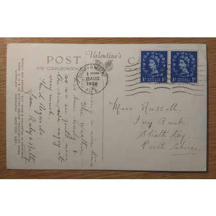 POSTCARD (ART COLOUR): FIFE, DUNFERMLINE ABBEY: 1956