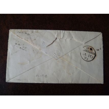 1871 GB QV 1d Red stamp plate no 138 LO cover Thomas Rankin Edinburgh Glasgow