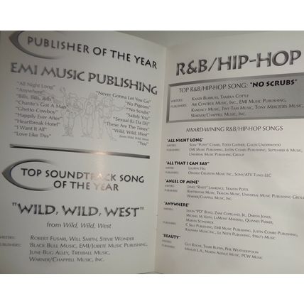 2000 ASCAP Rhythm & Soul Music Awards - Kandi Burruss, Sean "Puffy" Combs et al