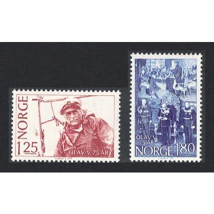 Norway 75th Birthday of King Olav V 2v 1978 MNH SG#817-818 MI#773-774 Sc#731-732