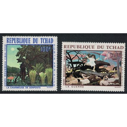 Chad Paintings by Henri Rousseau 2v 1968 MNH SG#207-208