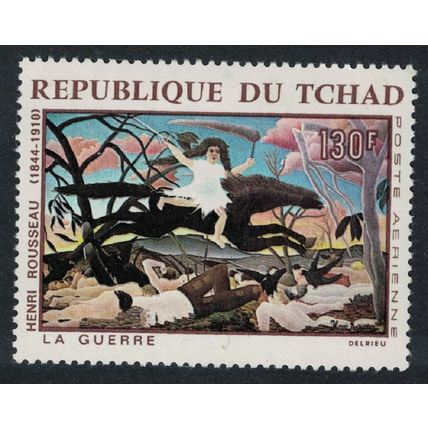 Chad 'The War' Painting by Henri Rousseau 1968 MNH SG#208