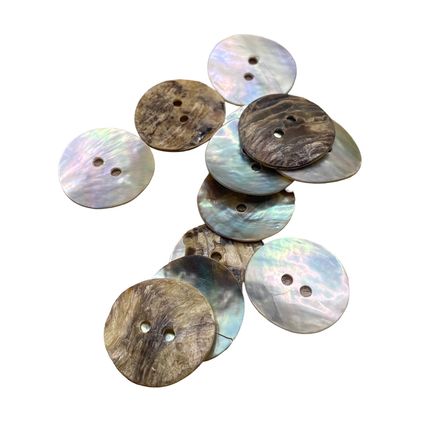 18mm Natural Mother of Pearl Shell Buttons 2 hole Sewing Knitting Crafts Arts