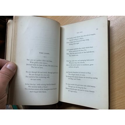 RARE* 1860 "POEMS OF ALFRED TENNYSON" VOLS 1 & 2 USA HARDBACK BOOKS (P6)