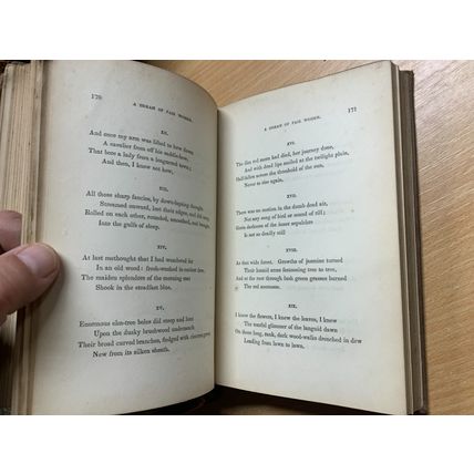 RARE* 1860 "POEMS OF ALFRED TENNYSON" VOLS 1 & 2 USA HARDBACK BOOKS (P6)
