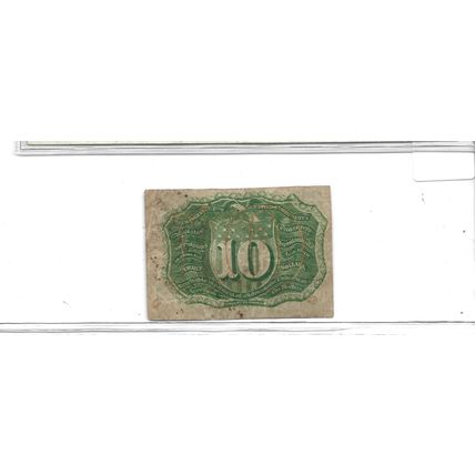 1863 US Fractional 10 cent bill Fine/VF