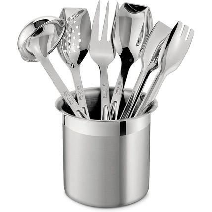 All-Clad Specialty Stainless Steel Kitchen Gadgets 5 Piece Tool Set with Caddy K