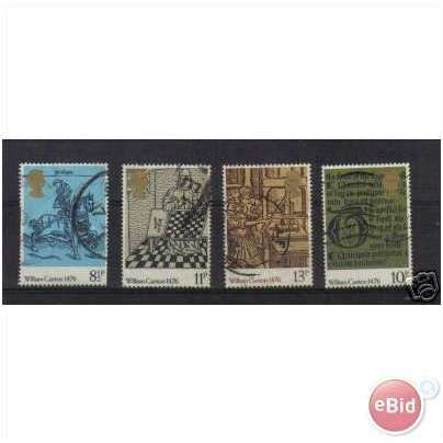 GB 1976 500th Anniversary Caxton British Printing Used SG 1014-1017 Sc 794-797