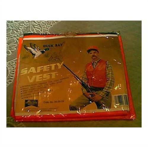 HUNTSMAN HUNTER'S DUCK BAY SPORTSMAN BRIGHT ORANGE SAFETY VEST & LICENSE HOLDER