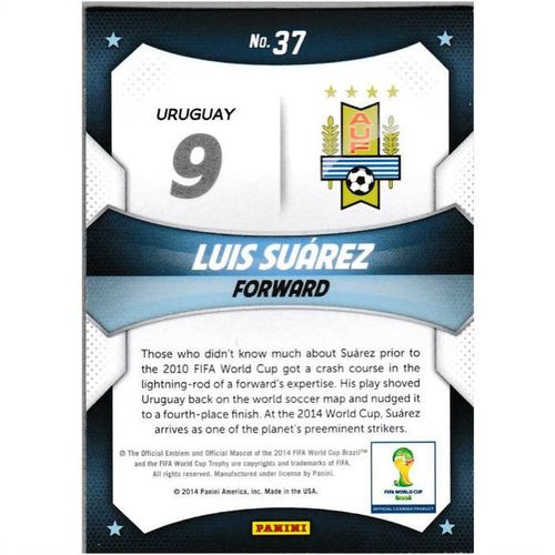 2014 Panini Prizm World Cup Stars - #37 - Luis Suarez