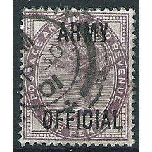 1896 O43 1d Lilac Army Official Fine Used. ..