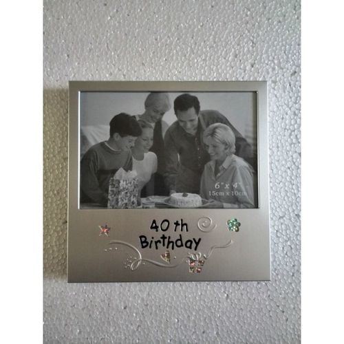 Lovely 40th Birthday Photo Frame size 6" x 4"