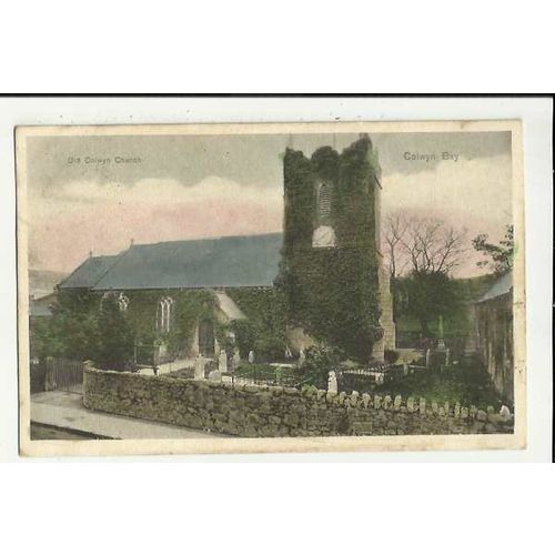 Wales COLWYN BAY Old Colwyn Church Postcard by Stewart & Woolf (1109)