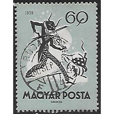 Mi 1645 A: 60 f. pale blue/black Fairy Tales, comb perf. 12