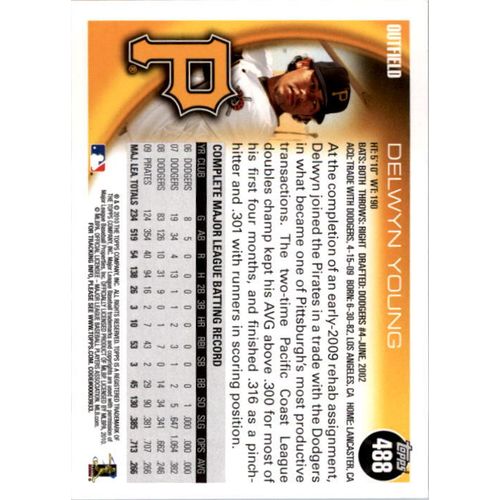 2010 Topps Baseball Delwyn Young