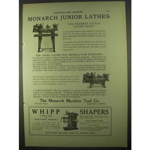 1922 Monarch Junior Lathe Ad - Biggest Little Lathe