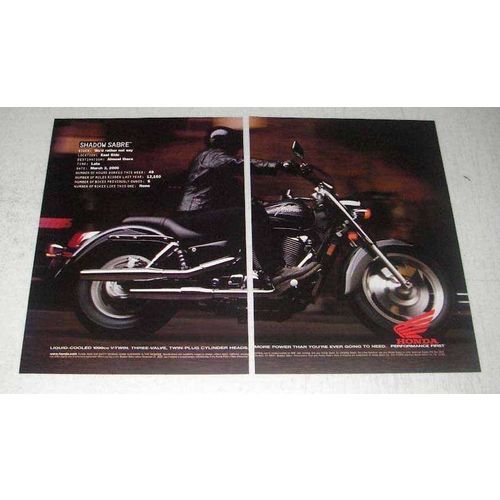 2000 Honda Shadow Sabre Motorcycle Ad - More Power