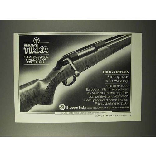 1995 Sako Tikka Rifles Ad - New Standard of Excellence