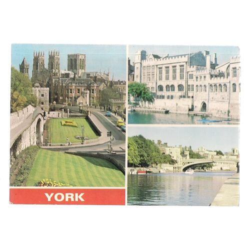 YORK multiview unused vintage postcard by Dennis #