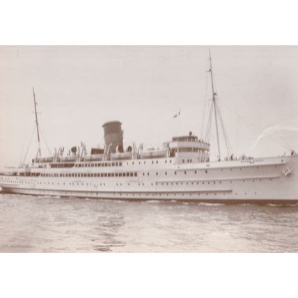 TSS Mona Queen III Ship Mersey River Isle Of Man RPC Postcard