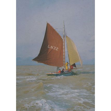 The Smack Mermaid Built at Boston in 1904 Sailing Ship Postcard