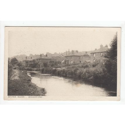 The River Bank Shawford Postcard 1920 Hampshire Publisher E Watling