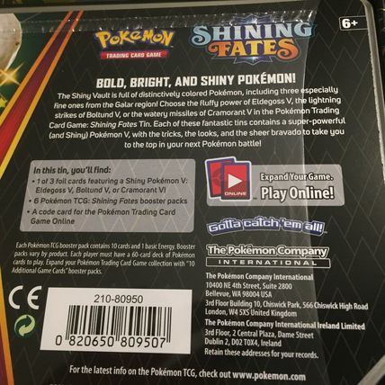 NEW Pokemon Shining Fates Cramorant TIN