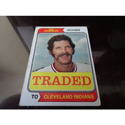 1974 Topps Traded Card # 269T Bob Johnson Good (2) Cleveland Indians